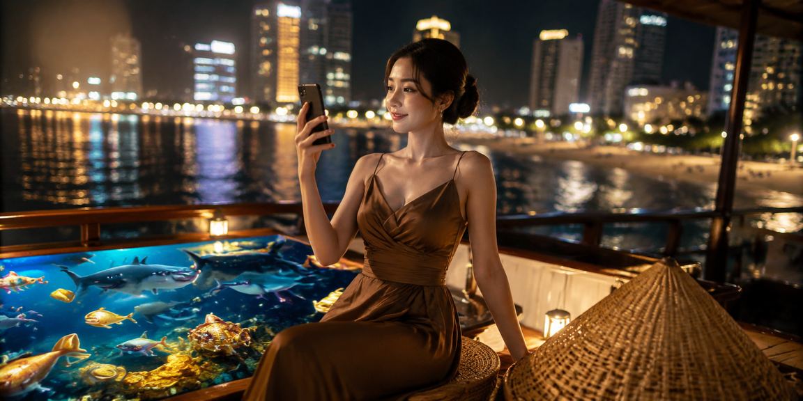 Giao diện ứng dụng ketqua5 với phong cách casino neon tại Nha Trang